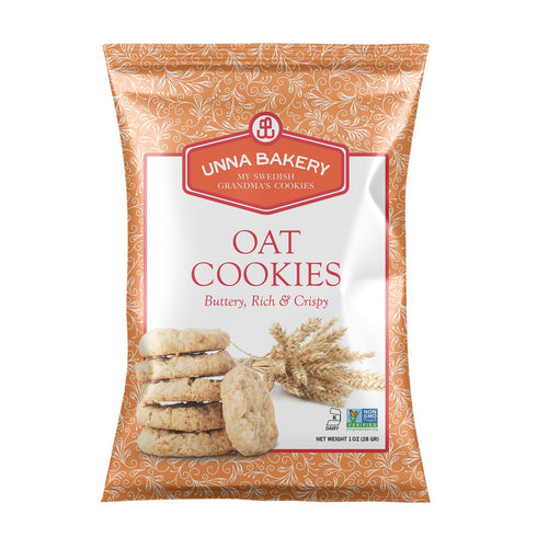 Mini shortbread OAT butter cookies by Unna Bakery, 1 oz. (Pack of