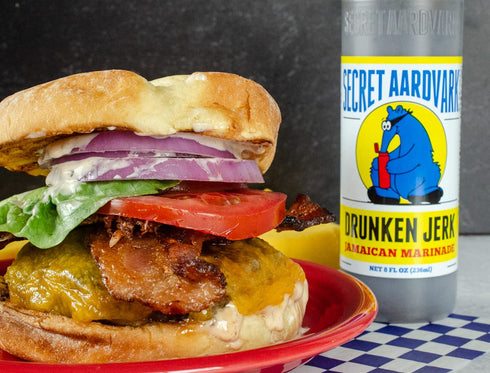 Secret Aardvark Drunken Jerk Hot Sauce, Jamaican Jerk Sauce & Marinade, 8 fl oz, 2 Pack