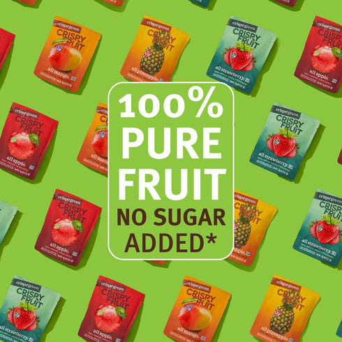 Pack, Pack 16, 100% Crispy Green Freeze-Dried Fruit Snacks Favorite Flavors Variety of Pure Fruit, All-Natural, No