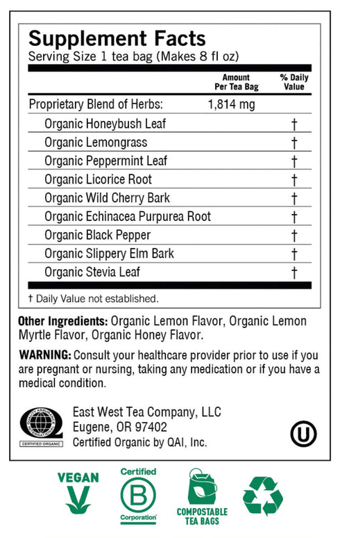 16 Count Yogi Tea, Honey Lemon Throat Comfort