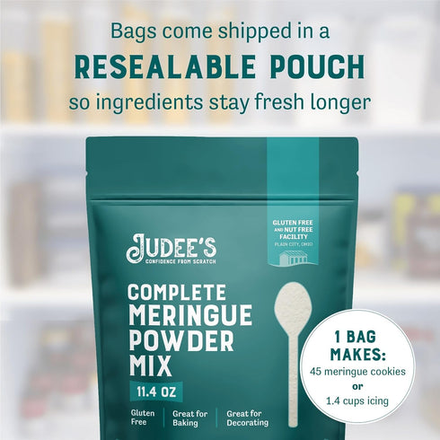 Judee’s Complete Meringue Powder Mix, 11.4 oz, Great for Baking and Decorating, Gluten-Free, No Preservatives