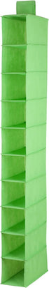 10-Shelf Honey-Can-Do Non-Woven Hanging Shoe and Accessory Organizer, Lime Green