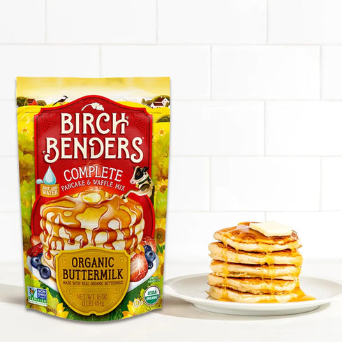 16 oz (Pack 2) Birch Benders Organic Buttermilk Pancake and Waffle Mix