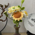 Completed Crochet Flowers Bouquet,Handmade Artificial Flowers Bouquet,Crochet Knitted Gerbera for Thanksgiving Mother's