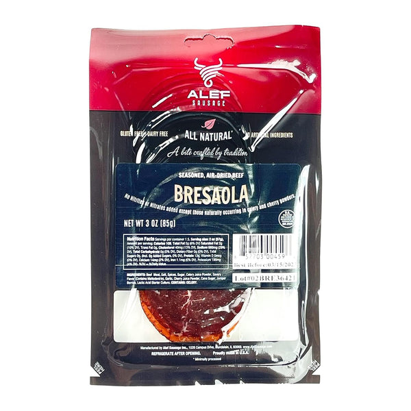 ALEF Sausage Bresaola Seasoned Air Dry Beef 3 Oz Gourmet Delight, Savory &