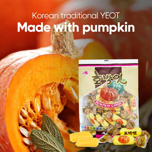105g 3Packs 11.11oz) COELO Pumpkin Yeot x (Total Korean Traditional Sweet Soft Candy Dessert Chewy Texture Treats