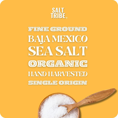 90+ 4 Salt Tribe | Baja Sea Salt | Mineral Rich | Trace Minerals | Fine Ground | Hydration Support | Sal Organica | Low