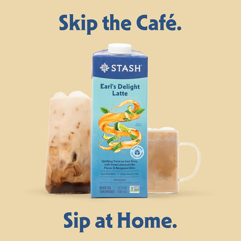 32 oz, 5 STASH Earl's Delight Latte - Dairy Free Plant Based Black Tea Concentrate - Caffeinated - fl Servings
