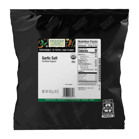 Frontier Co-op Organic Garlic Salt with Parsley, 1lb Bulk Bag - Coarse