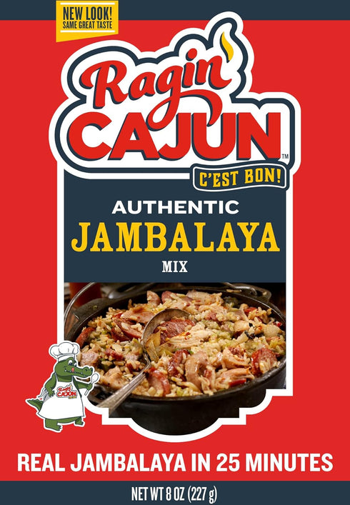 Ragin' Cajun Authentic Jambalaya Mix, No MSG, 8 Ounces (Pack Of 6)