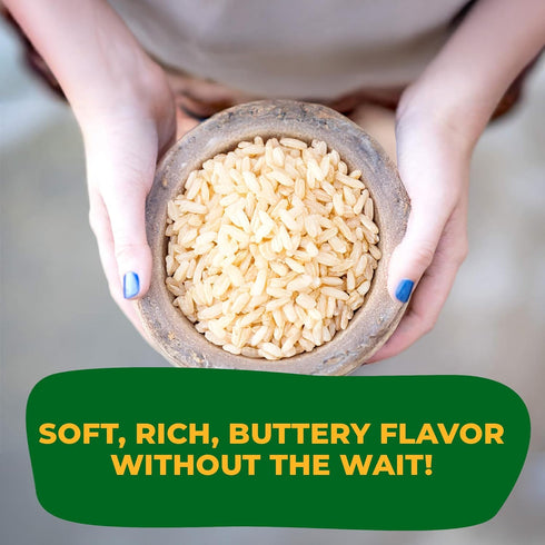 8 Oz (Pack 6) Lotus Foods Organic Brown Jasmine Rice Heat & Eat Pouch - Jasmine Rice, Gluten Free Brown Rice, Organic