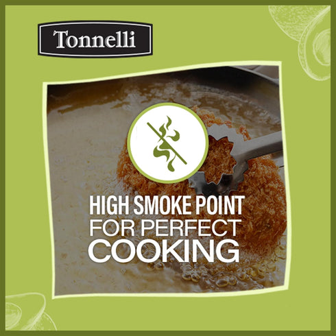 Tonnelli 1 520F Premium Cold Pressed Naturally Refined Avocado Oil, Liter | High Smoke Point | Product of Spain