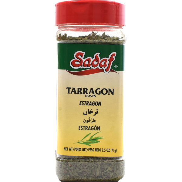 Sadaf Tarragon 2.5 oz - Dried Tarragon Leaves in PET Bottle with Shaker Top, Natural, Vegan