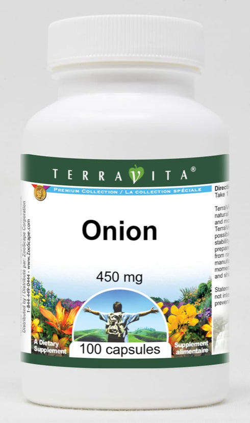 Terravita Onion - 450 mg (100 Capsules, ZIN: 521007)
