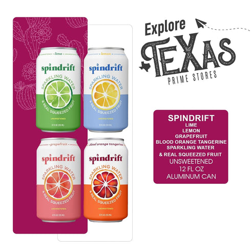 20- Pack 12 oz Spindrift Citrus Collection of Sparkling Water & Real Squeezed Fruit fl Can