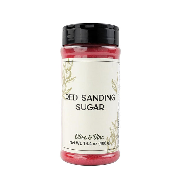 Olive & Vine Red Sanding Sugar, Sweet Finish, For Baking & Decorating,