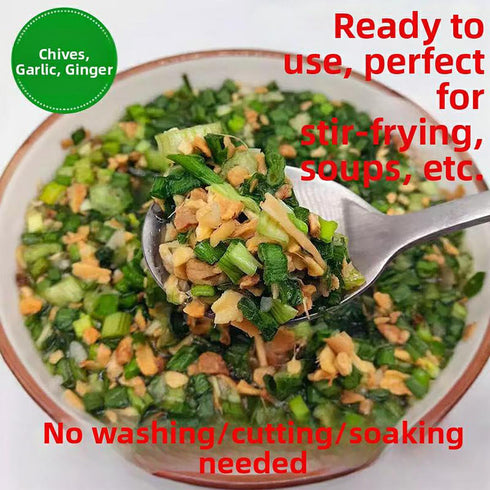 UpBots 5.29oz. 40 A mixed seasoning of dried scallions, garlic and ginger for ramen topping, stir-fried and stewed