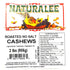 2 lbs Naturalee Cashews - Roasted, Unsalted - Natural Heart Healthy Snack