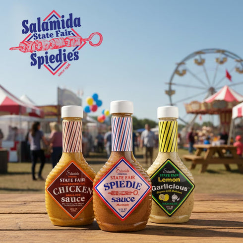 Salamida 16 oz New York State Fair Lemon Garlicious Marinade, | All-Natural, Gluten-Free, Citrus & Garlic Infused Sauce