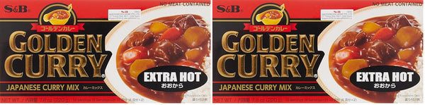 S&B Golden Curry Sauce Mix, Extra Hot, 7.8 Ounce (Pack of 2)