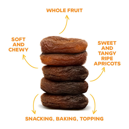 1 lb pack 1 Pack Drybox Unsulfured Organic Sun Dried Turkish Apricots, Unsweetened No Sugar Added, Non-GMO Dried