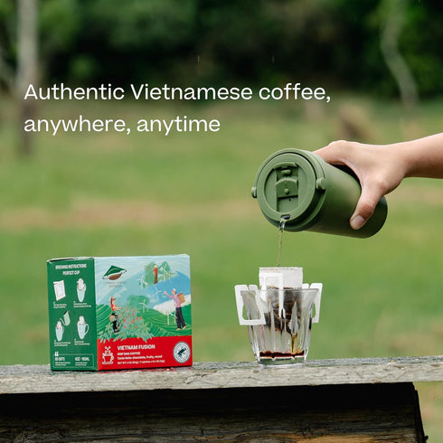 7 Conihat Drip Coffee Bags - Vietnamese Premium Arabica & Robusta Blend, Medium Roast, Chocolate & Fruity Notes, Smooth