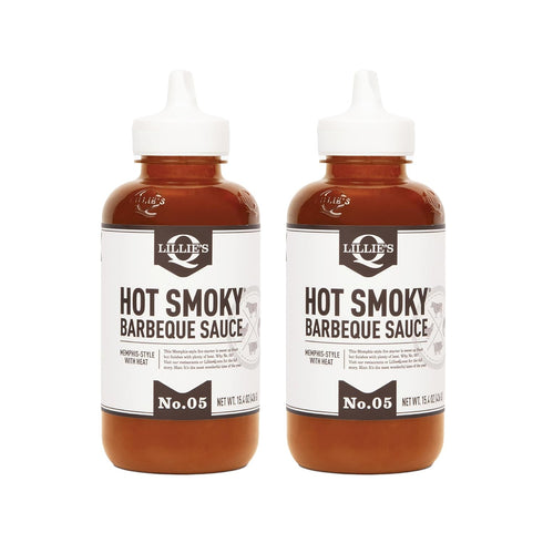 Lillie's Q - Hot Smoky BBQ Sauce, Gluten-Free, Non-GMO, No Preservatives, Gourmet