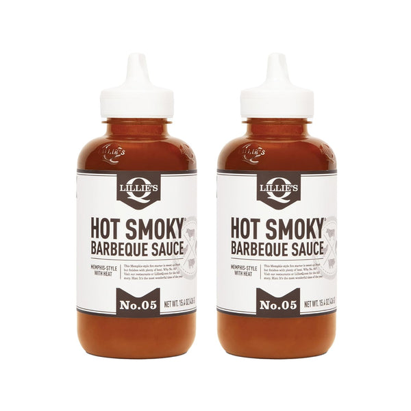 Lillie's Q - Hot Smoky BBQ Sauce, Gluten-Free, Non-GMO, No Preservatives, Gourmet