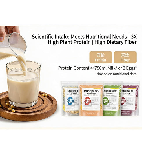 FFEEJ 80g 5 Smooth(#20) X Bags Soy Milk Mix - Pre-Measured Whole Grain Blend For Blender, Instant Non-GMO Breakfast