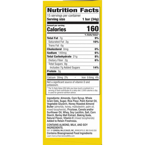 15 18 oz Nature Valley Sweet and Salty Nut Granola Bars, Dark Chocolate Peanut Almond, Bars