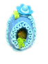 Generic Easter Panoramic Sugar Egg Decoration with Chenille Chick Inside, Edible Flower, Holiday Gift for All Ages