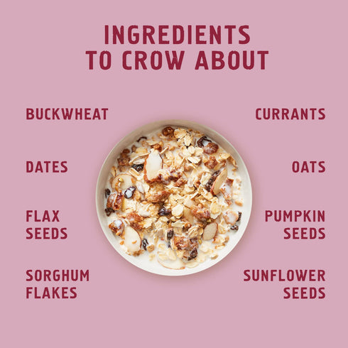 4 Count, 12 Oz Seven Sundays Farmers Market Organic Almond Date Currant Muesli Cereal - Pouch - Certified Gluten Free