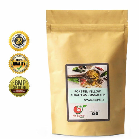 1 NY Spice Shop Chickpeas Roasted and Unsalted - Pound Dried Crispy Crunchy Chickpeas No Salt - Bulk Healthy Snacks