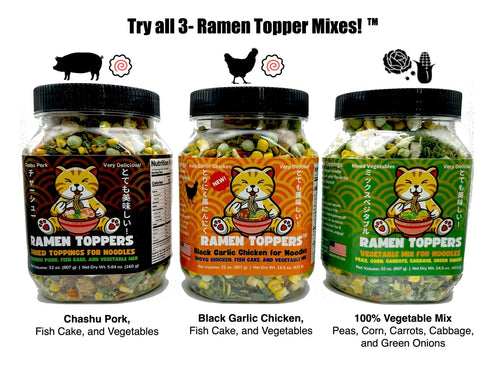 Ramen Toppers -Dehydrated Toppings for Ramen Noodles - Add these delicious noodle toppings to your favorite ramen