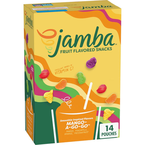 Jamba Fruit Flavored Snacks, Mango-A-Go-Go, Smoothie Inspired Flavors, Gluten Free Snack, 16.8