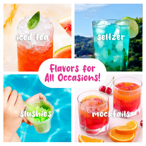 Hawaiian Shaved Ice Syrup Pint 3-Pack, Sour Cherry, Sour Grape, & Sour Blue Raspberry for Slushies, Allergy-Friendly