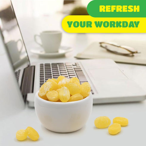 1 Pack Lemon Drops Hard Candy - Pound - Sanded Lemon Candy with Sweet and Tart Citrus Flavor - Old Fashioned Yellow