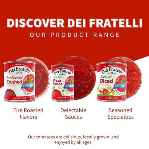 (24 oz. 8 pack) 5th Dei Fratelli Three Cheese Pasta Sauce jars; - No Water Added - Never from Tomato Paste - Generation