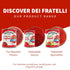 (24 oz. 8 pack) 5th Dei Fratelli Three Cheese Pasta Sauce jars; - No Water Added - Never from Tomato Paste - Generation