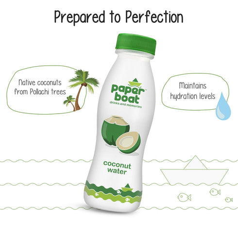 NWIL (Pack 6, 200ml Paper Boat Coconut Water, Refreshing Coconut Flavour, Vital Minerals of Each)