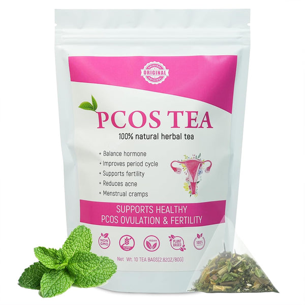 Laicuherb PCOS Spearmint Tea, for Women Hormone Balance & Promote Relaxation and