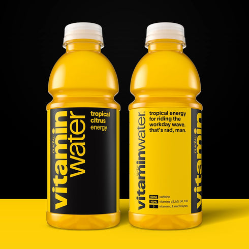 20 oz 12 Pack vitaminwater Energy Tropical Citrus Nutrient Enhanced Flavored Water Beverage, fl Bottles