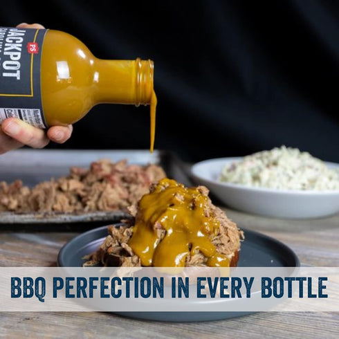 PS Seasoning Jackpot Carolina Gold Honey Mustard BBQ Sauce - Tangy and Sweet Marinade, Glaze, Baste, and Dip