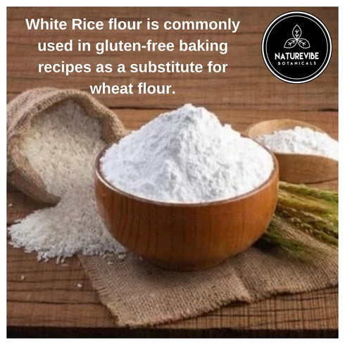 5 lb Naturevibe Botanicals White Rice Flour | Fine Gluten-Free Flour | Non-GMO & Finely Ground | Perfect for Baking