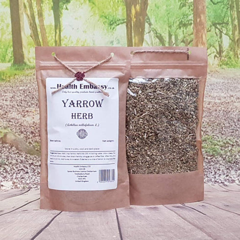 Health Embassy Yarrow Herb Tea - Achillea millefolium L - Herbal Tea (100g)