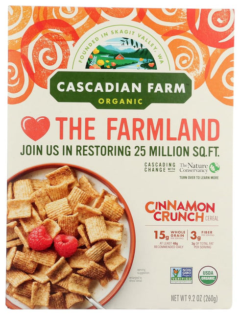 Cascadian Farm Organic Cereal, Cinnamon Crunch,9.2 Oz (Pack of 3)