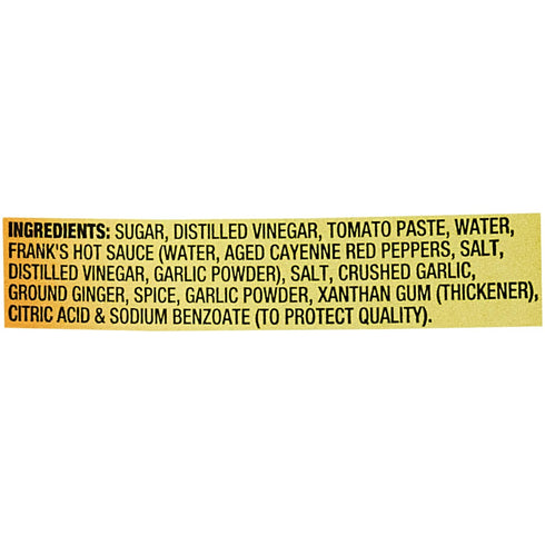 1/2 .5 Frank's RedHot Sweet and Spicy Ginger Hot Sauce, Gallon Jug - A Red Jalapeno and Sweet Ginger Fusion