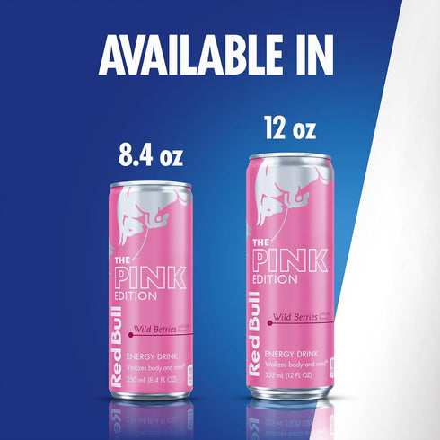 80mg 8.4 Oz, 6 Packs 4 (Pack 24) Red Bull Wild Berries, Pink Edition, with Caffeine plus Taurine & B Vitamins, Fl