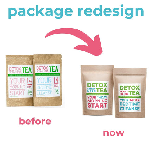 14 Day Teatox Detox Skinny Herb Tea, Natural Tea for Bloating and Constipation, Supports Body Cleanse