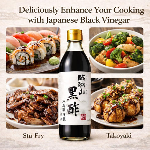 MAJI RICE Kurozu, 30.43 oz Japanese Black Vinegar UCHIBORI Rinkosan Authentic Double Brown Rice Naturally Fermented